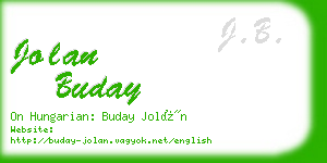 jolan buday business card